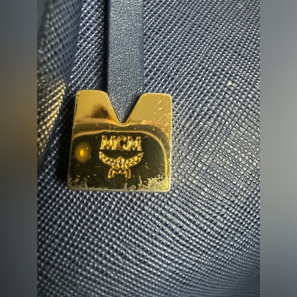 ☘️#193 MCM Saffiano Leather Double Zip Two-Way Satchel Tote Bag - Picture 16 of 16